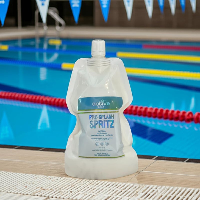 Active COCO Store Pre-Swim Hair Protection Refill Bag – Chlorine, Salt Water & Sauna for Swimmers - Coconut Oil, Jojoba, Aloe Vera & Vitamin E Leave-In Conditioner - Protects Color-Treated & Dry Hair, Made in USA - Image 2